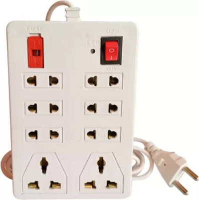 Eels 6 Two Pin Socket + 2 Three Pin Socket Surge Protector 8 Socket Extension Boards 8 Socket Extension Boards(White, 2.5 m) Eels 6 Two Pin Socket + 2 Three Pin Socket Surge Protector 8 Socket Extension Boards 8 Socket Extension Boards(White, 2.5 m)