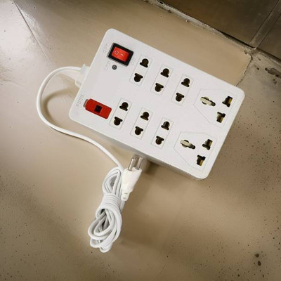Eels CBB_990_Power Strip Surge Protector Electric Board Multi Shoket 8 Socket 8  Socket Extension Boards(White, 2.5 m)