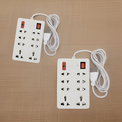 TOOLART 1 Switch Board with 3 Yard wire 8 Socket Extension Boards DcCF56 8  Socket Extension Boards(White, 3 m)