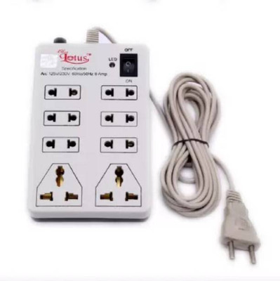 RAMKM CB_1446 A Extension Board Surge Protector 8 Socket Extension Boards 8  Socket Extension Boards(White, 2.5 m)