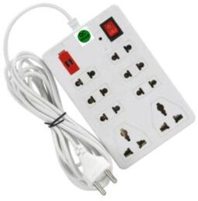 ToolART fn_ToolART_ Pack of 1 8+1 with Mini Strip, 8 Socket Extension Boards(White,2m) 8 Socket Extension Boards(White)