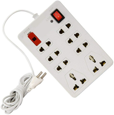 RAAMKM CB_4874_Extensionbox8 Socket 1 Switch With fuse 8 Socket Extension Boards 8  Socket Extension Boards(White, 2.5 m)