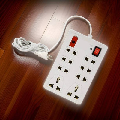 Eels CBB_1089_One+Eight Extension Board 8 Socket Extension Boards 8  Socket Extension Boards(White, 2.5 m)