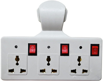 RBB HUB 3Pin Board 3 Socket Extension Boards(Multicolor)