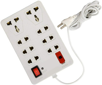 RAAMKM CB_4708_One Plush Eight Extension Board 8 Socket Extension Boards 8  Socket Extension Boards(White, 2.5 m)