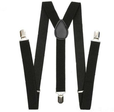 Hiddenshop Y- Back Suspenders for Men(Black)