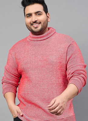 Austivo Self Design Turtle Neck Casual Men Multicolor Sweater