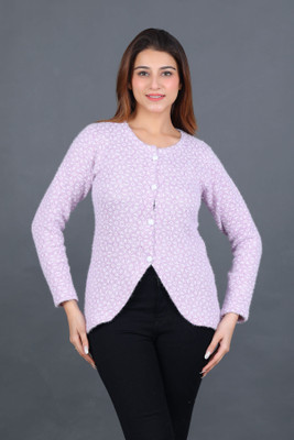 dadu dayal Colorblock Round Neck Casual Women Purple Sweater