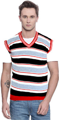 Shunit creation Striped V Neck Casual Men Multicolor Sweater