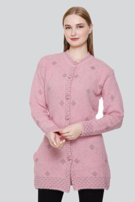 CURIOUS FASHION Solid Round Neck Casual Women Pink Sweater