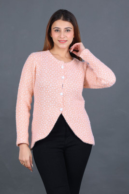 dadu dayal Colorblock Round Neck Casual Women Pink Sweater