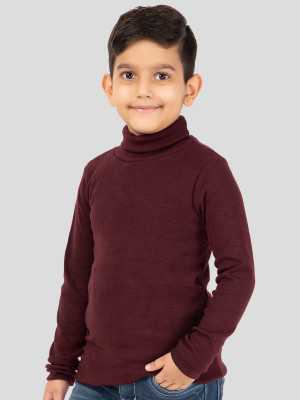 YHA Solid Round Neck Casual Boys Multicolor Sweater