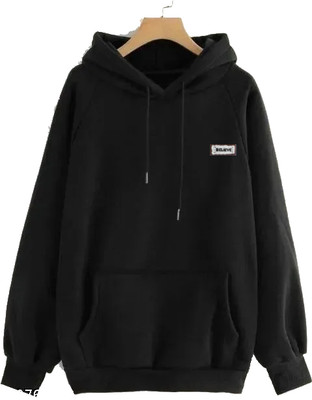 FREAKS Solid Men Hooded Neck Black T-Shirt