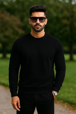 FABS Full Sleeve Solid Men Sweatshirt