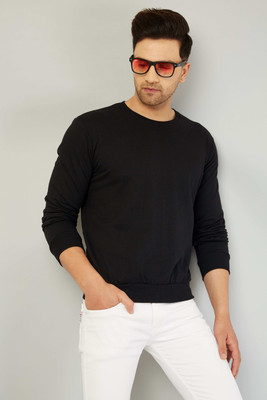 AOOSH Full Sleeve Solid Men Sweatshirt
