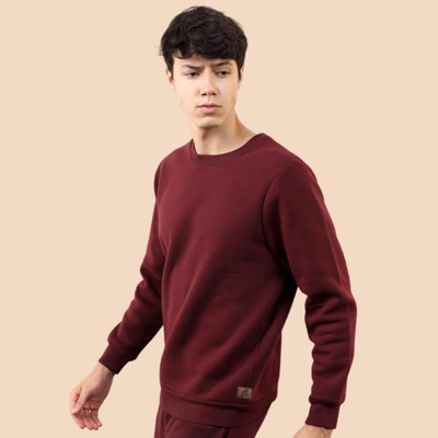 JRCY Full Sleeve Solid Men Sweatshirt