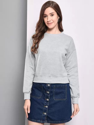 RED CLOVER Full Sleeve Solid Women Sweatshirt