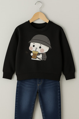 FENCING Full Sleeve Graphic Print Boys Sweatshirt