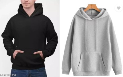 Majexic Full Sleeve Solid Men Sweatshirt