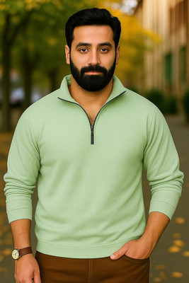 Lecowar Full Sleeve Solid Men Sweatshirt