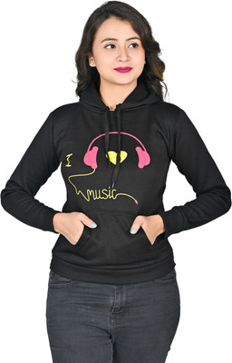 N C FASHION Full Sleeve Self Design Girls Sweatshirt