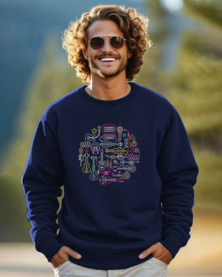 FastColors Full Sleeve Graphic Print Men Sweatshirt