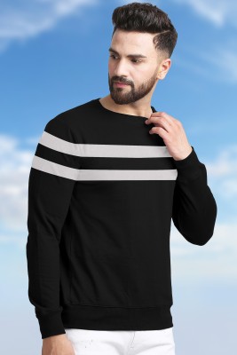 AOOSH Full Sleeve Striped Men Sweatshirt