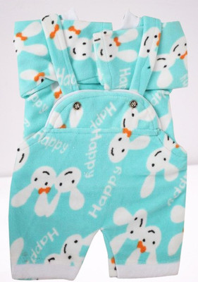 Kapil Collection Dungaree For Baby Boys & Baby Girls Casual Printed Wool Blend(Light Green, Pack of 1)