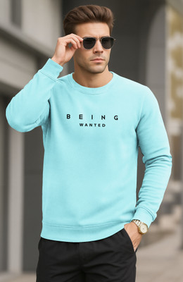 BEING WANTED Full Sleeve Self Design Men Sweatshirt
