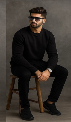 FABS Full Sleeve Solid Men Sweatshirt