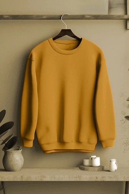 Quity Fashion Full Sleeve Solid Men Sweatshirt