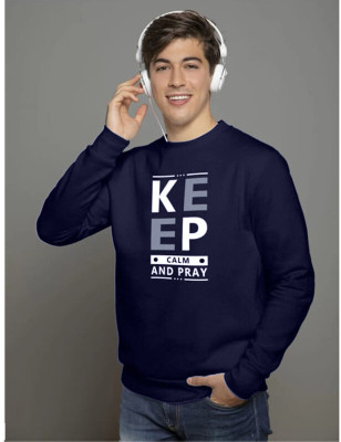 Azy Fabrics Full Sleeve Solid Men Sweatshirt