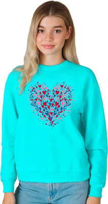 HouseOfCommon Printed Women Round Neck Blue T-Shirt