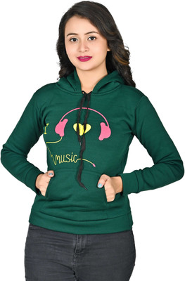 N C FASHION Full Sleeve Self Design Girls Sweatshirt