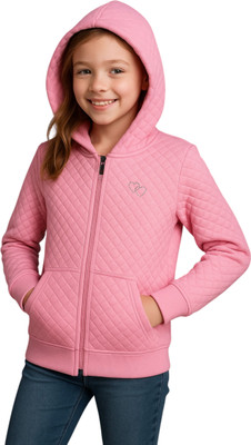 HILLS & DALES Full Sleeve Self Design Girls Sweatshirt