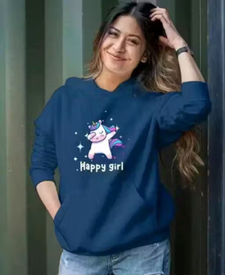 Beloch Full Sleeve Printed Women Reversible Sweatshirt