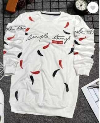 Try This Printed Men Round Neck White T-Shirt