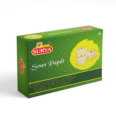 Surya 400gm Soan Papdi | Best Indian Sweet (Pack of 2; 200g each) Box(2 x 200 g)