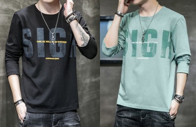 Mozzby Lifestyle Typography Men Round Neck Multicolor T-Shirt