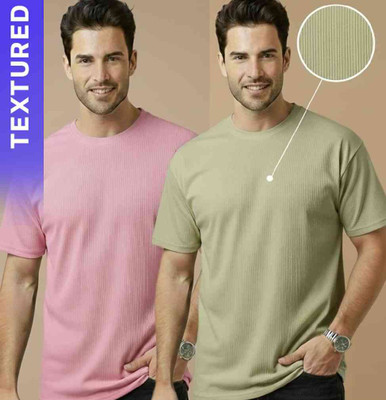 Fashion Globe Self Design Men Multicolor T-Shirt