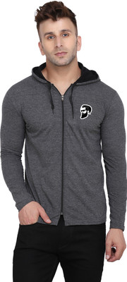 tfurnish Graphic Print Men Hooded Neck Grey T-Shirt