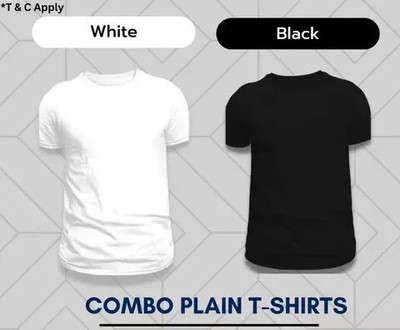 Printed Men White, Black T-Shirt