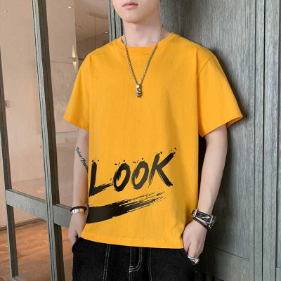 Ruggstar Solid Men Round Neck Yellow T-Shirt