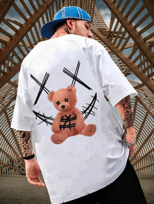 rino Printed Men Round Neck White T-Shirt