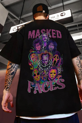 AZALMULTI Graphic Print Men Round Neck Black T-Shirt