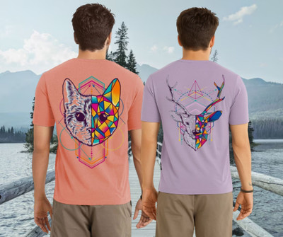 Parona Graphic Print Men Round Neck Pink, Purple T-Shirt