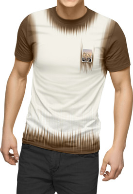 dhaari by unique creation Printed Men Round Neck Grey T-Shirt
