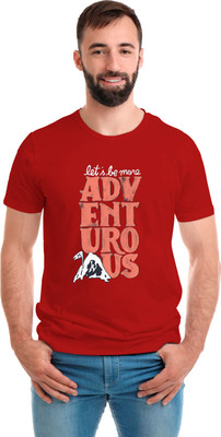 SmarTee Street Printed Men Round Neck Red T-Shirt