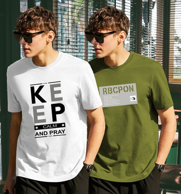 Manly Tees Typography Men Round Neck Multicolor T-Shirt