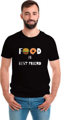 SmarTee Street Graphic Print Men Round Neck Black T-Shirt